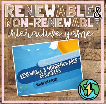 Preview of Natural Resources: Renewable and Nonrenewable Resources / Energy Game