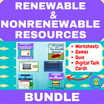Preview of Renewable and Nonrenewable Resources Activities  Bundle | Natural Resources