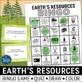 Renewable and Nonrenewable Resources Bingo Game Activities