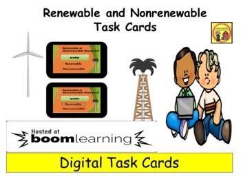 Preview of Renewable and Nonrenewable Resources - Boom Cards - Digital Task Cards