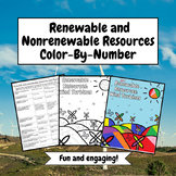 Renewable and Nonrenewable Resources Color-By-Number