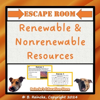 Preview of Renewable and Nonrenewable Resources Escape Room (Digital or Paper)