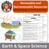 Renewable and Nonrenewable Resources Reading Passage and Q