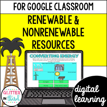 Preview of Renewable and Nonrenewable Resources Activities for Google Classroom