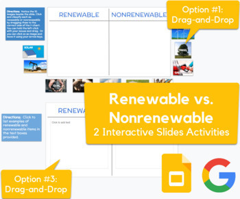 Preview of Renewable vs. Nonrenewable Resources - Classify Activity