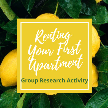 Preview of Renting Your First Apartment- Group Research Activity