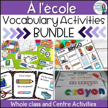 Preview of La rentrée scolaire | French Classroom Objects Vocabulary BUNDLE