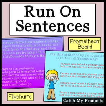 Preview of Run On Sentences for The PROMETHEAN Board