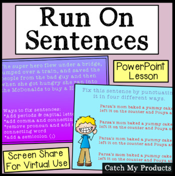 Preview of Run On Sentences Powerpoint