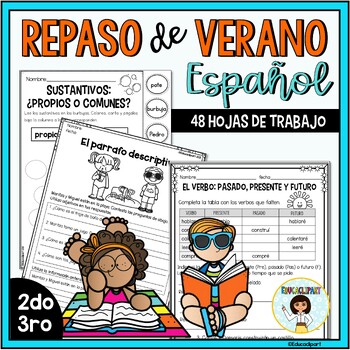 Preview of Repaso de Verano:  Español 2do - 3ro (Spanish Summer Work)
