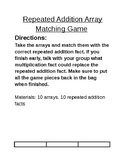 Repeated Addition Array Matching Game