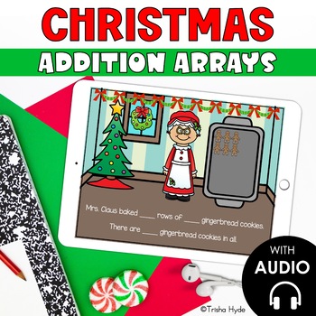 Preview of Repeated Addition Arrays | Christmas  | Boom Cards