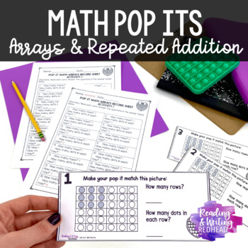 Preview of Repeated Addition & Arrays Multiplication Task Cards POP ITS