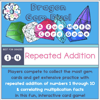 Preview of Repeated Addition Card Game (Dragon Gem Duel)