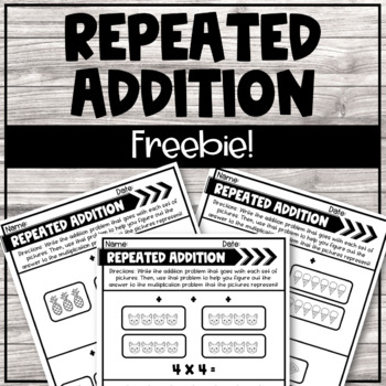 Preview of Repeated Addition Worksheet Freebie