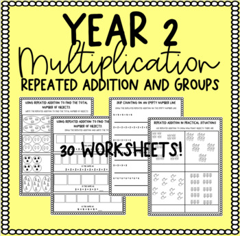 Preview of Repeated Addition and groups l  Multiplication worksheets  l  Grade 2