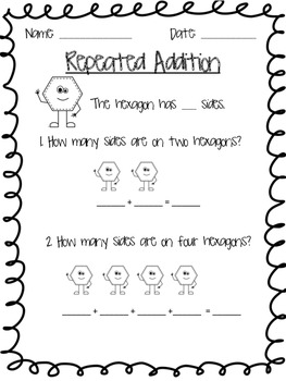 Preview of Repeated Addition with Sides of Shapes