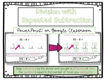 Preview of Repeated Subtraction to Divide- PowerPoint/ Google Classroom