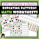 Repeating Patterns Worksheets - Copy Continue and Create Patterns