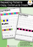 Repeating Patterns Worksheet - Copy, continue and create