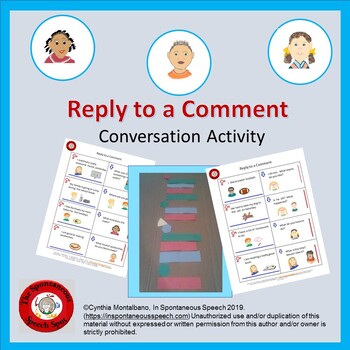 Preview of Reply to a Comment, Conversation Task Cards