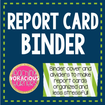 Preview of Report Card Binder