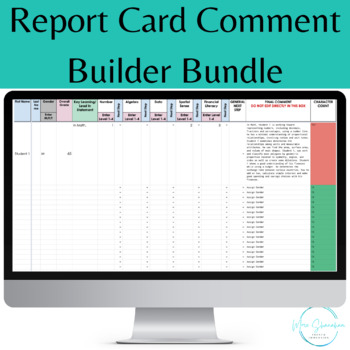 Preview of Ontario Elementary Report Card Comment Builder Bundle