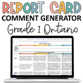 Report Card Comment Generator | Editable Ontario Report Ca