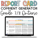 Report Card Comment Generator Editable Ontario Report Card