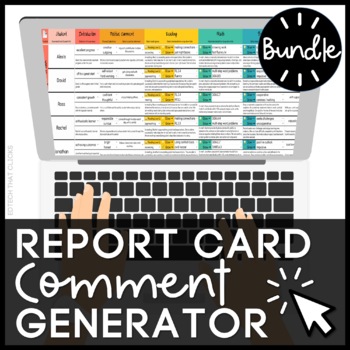Preview of Report Card Comment Generator for Google Sheets - Growing BUNDLE