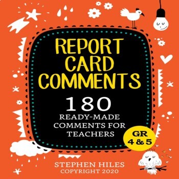 Preview of Report Card Comments:  Ready Made Comments for Teachers