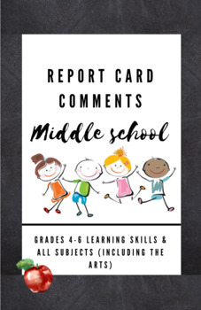 Preview of Report Card Comments - Grades 4-6 ALL Subjects