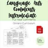 Report Card Comments - Language Arts - Grade 7 and 8 - Ontario 