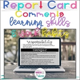 Report Card Comments - Learning Skills & Work Habits
