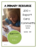 Report Card Comments- Primary