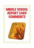 Report Card Comments for Middle School Language Arts