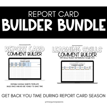 Preview of Report Card Essentials BUNDLE | Learning Skill & Report Card Comment Builders