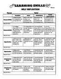 Report Card Learning Skills Self-Reflection Rubric