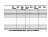 Report Card Notes & Checklist