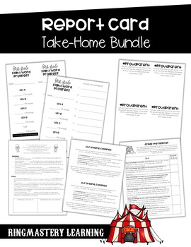 Preview of Report Card Take-Home Bundle