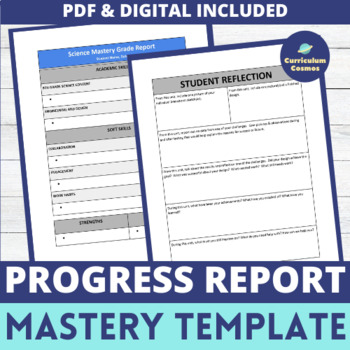 Preview of Report Card Template for Mastery