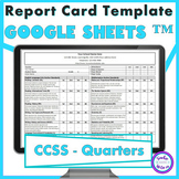 Report Card Template in Google Sheets (TM) for Quarters