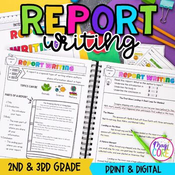 Preview of Report Writing - 2nd & 3rd Grade Informational Research Writing Unit Lessons