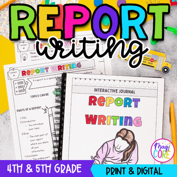 Preview of Expository Report Writing - 4th & 5th Grade Anchor Charts, Journal, Rubrics