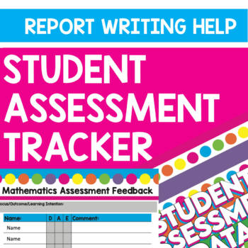 Preview of Editable Report Writing Help - Assessment Tracker Book for Student Data