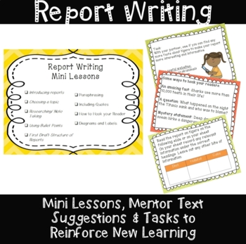 Preview of Report Writing Unit- 9 Mini Lessons