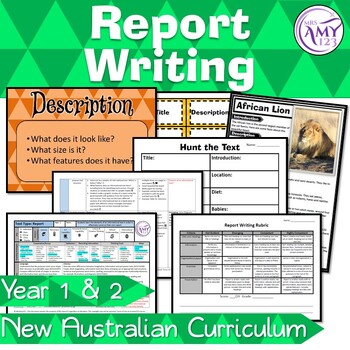 Preview of Information Report Writing Unit -Year 1 & 2- Aligned with Australian Curriculum