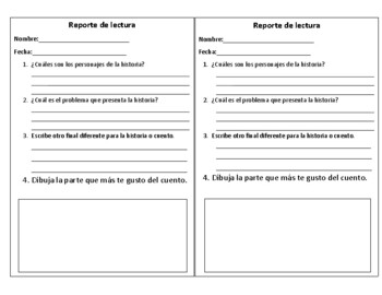 Preview of Reading report - Spanish