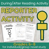 Reporter Task - Independent/Group Novel Study - Printable 