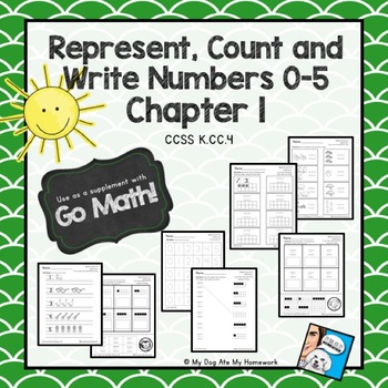 Preview of Represent, Count and Write Numbers 0-5 Go Math
